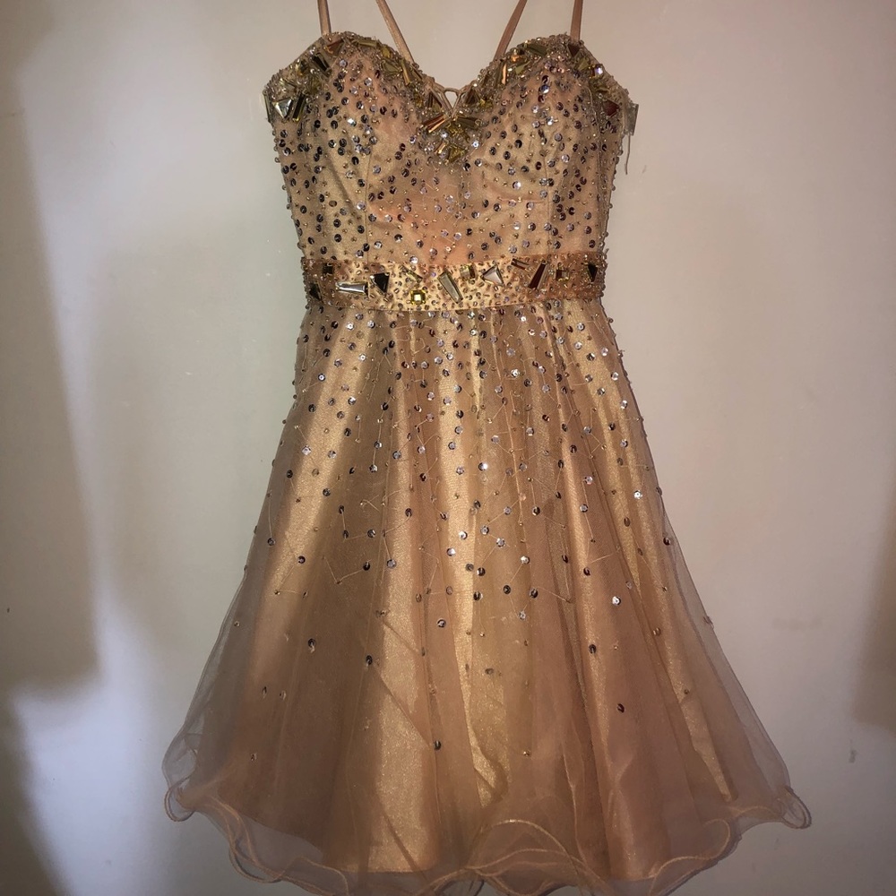 Champagne Homecoming/Cocktail Dress